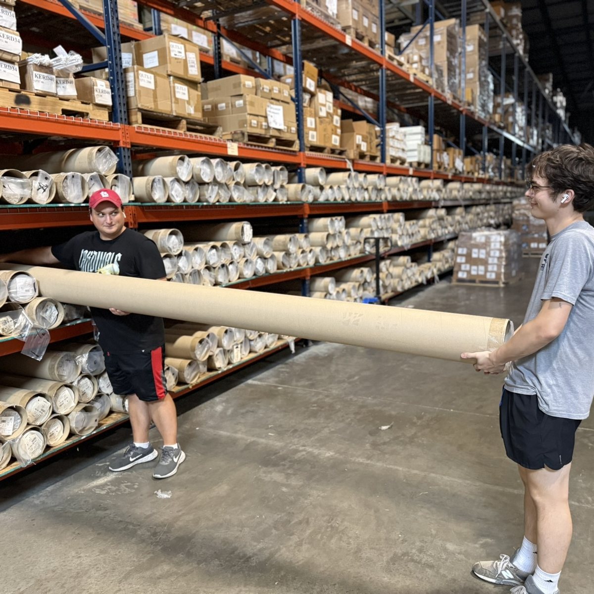 Superior Freight employees handling warehouse freight at the Hazelwood facility